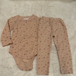 Jamie Kay Blush Floral Baby body suit and Pants Set